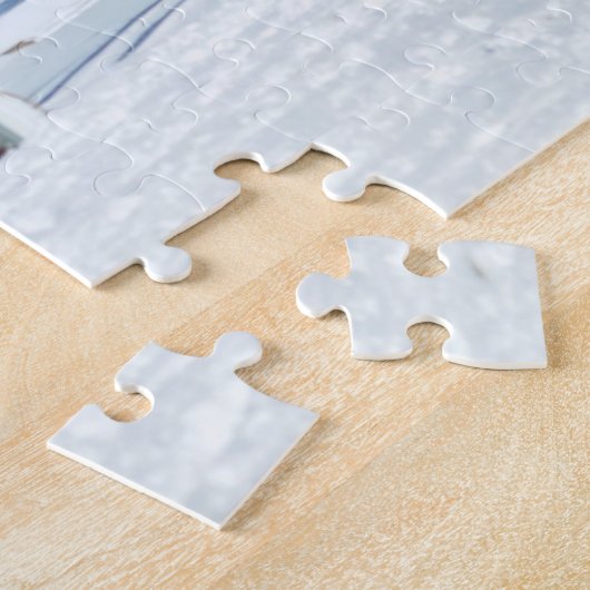 Mustangs die in de sneeuwpuzzel lopen legpuzzel (Zijkant)