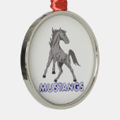Mustangs Mascot Metalen Ornament (Rechts)