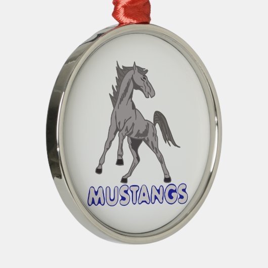 Mustangs Mascot Metalen Ornament (Rechts)