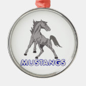 Mustangs Mascot Metalen Ornament (Voorkant)