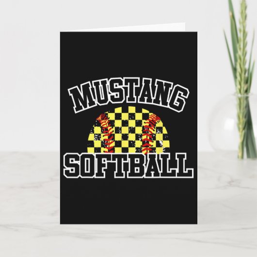 Mustangs Softll Moeder Mustangs School Spirit Spor Kaart (Voorkant)