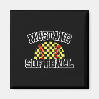 Mustangs Softll Moeder Mustangs School Spirit Spor Magneet