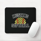 Mustangs Softll Moeder Mustangs School Spirit Spor Muismat (Met muis)