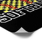 Mustangs Softll Moeder Mustangs School Spirit Spor Poster (Hoek)