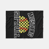 Mustangs Softll Mom Mustangs School Spirit Sports  Fleece Deken (Voorkant (Horizontaal))