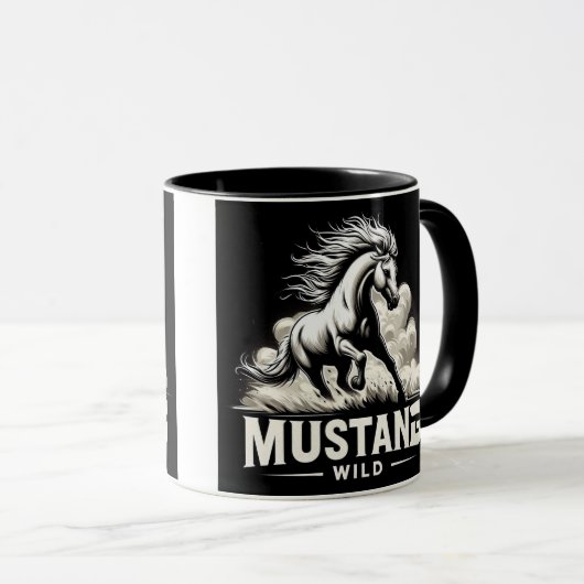 MustangWild Cremello Cup Mok (Voorkant rechts)