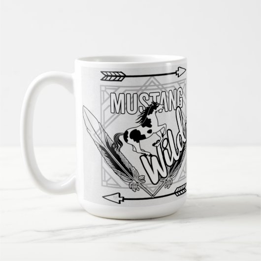 MustangWild die Pinto Drinkware runnen Koffiemok (Links)