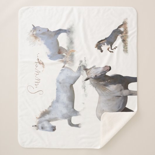 MustangWild Stallion Survivor Sherpa Blanket Sherpa Deken (Voorkant)