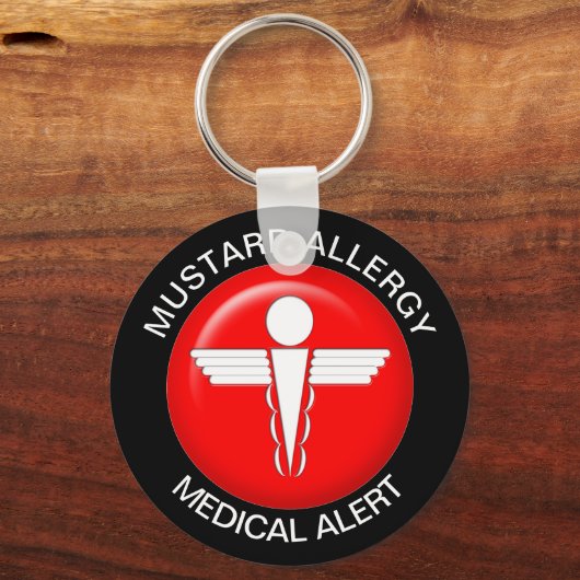 Mustard Allergy Sleutelhanger (Voorkant)