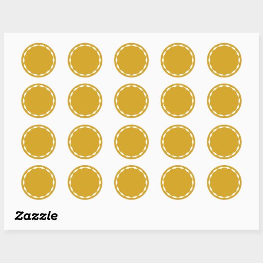 Mustard Blank Circle Custom Spice Sticker (Vel)