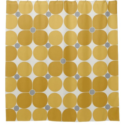 Mustard Bloom Douchegordijn (Voorkant)