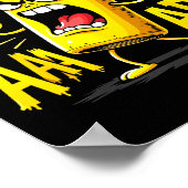 Mustard Bottle Scream Funny Condiment Rap Humor Poster (Hoek)