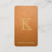 Mustard Brown Mock Leather iPhone Style Visitekaartje (Voorkant)