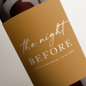 Mustard Brown repetitie diner | avond ervoor Wijn Etiket