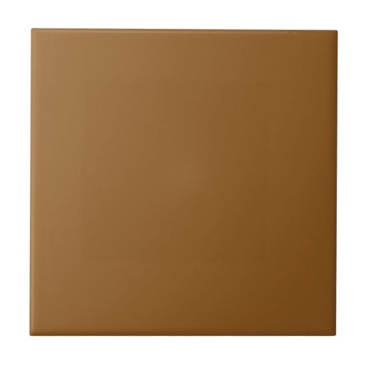 Mustard Brown Solid Color Tile Tegeltje (Voorkant)