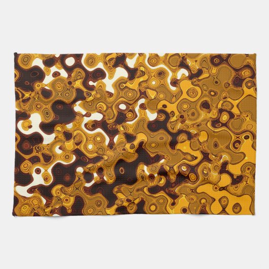 Mustard & Burgundy Kitchen Towel Theedoek (Horizontaal)