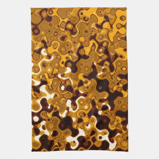 Mustard & Burgundy Kitchen Towel Theedoek (Verticaal)