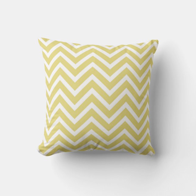 Mustard Chevron Kussen (Voorkant)
