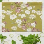 Mustard Cranberry Floral Kitchen Towels Theedoek (Gevouwen)