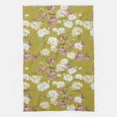 Mustard Cranberry Floral Kitchen Towels Theedoek (Verticaal)
