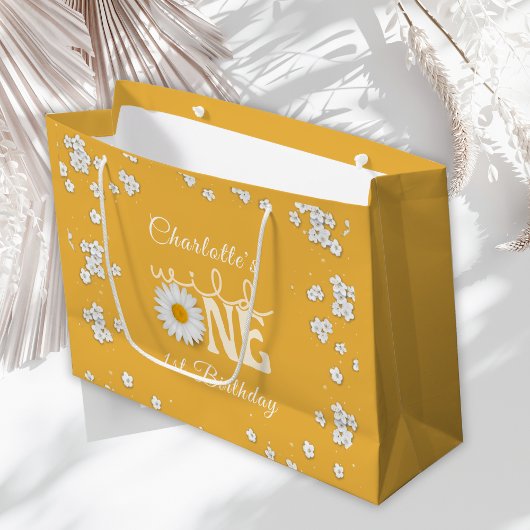 Mustard Daisy Wild One 1st Birthday Groot Cadeauzakje