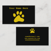 Mustard Dog Paw Visitekaartje (Voorkant / Achterkant)