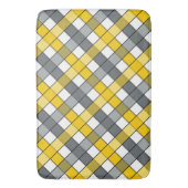 MUSTARD EN CHARCOAL PLAID BADMAT (Voorkant Verticaal)