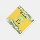 Mustard Gold Elegant Quinceanera Viering Servet (Hoek)