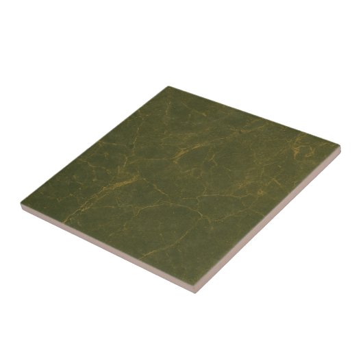 Mustard Green Marble Tegel Tegeltje (Zijkant)