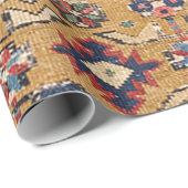 Mustard Khyrdagyd 19e eeuw kleurrijk Donkerrood Cadeaupapier (Rol Hoek)