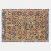 Mustard Khyrdagyd 19e eeuw kleurrijk Donkerrood Deken (Voorkant)