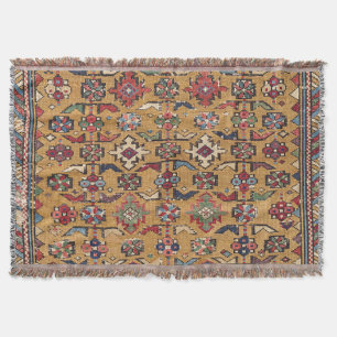 Mustard Khyrdagyd 19e eeuw kleurrijk Donkerrood Deken