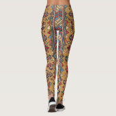 Mustard Khyrdagyd 19e eeuw kleurrijk Donkerrood Leggings (Achterkant)