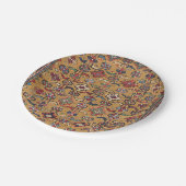 Mustard Khyrdagyd 19e eeuw kleurrijk Donkerrood Papieren Bordje (Gekanteld)