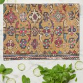 Mustard Khyrdagyd 19e eeuw kleurrijk Donkerrood Theedoek (Gevouwen)