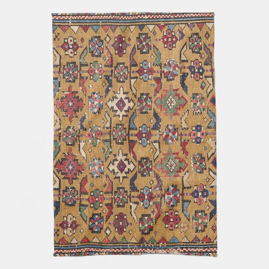 Mustard Khyrdagyd 19e eeuw kleurrijk Donkerrood Theedoek (Verticaal)