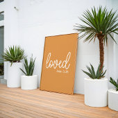 Mustard Love Faith Quote minimalistisch Poster