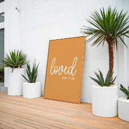 Mustard Love Faith Quote minimalistisch Poster