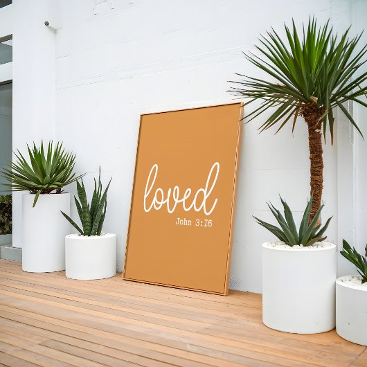 Mustard Love Faith Quote minimalistisch Poster