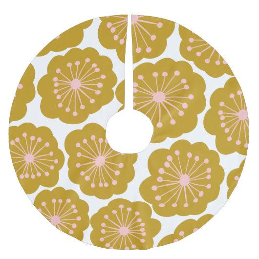 Mustard Mustard van het moderne flessenpatroon Kerstboom Rok (Voorkant)