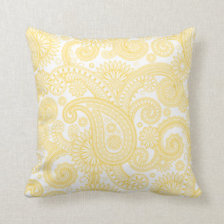 Mustard Paisley Floral Swirl Kussen
