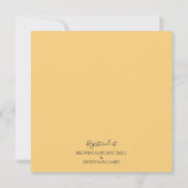 Mustard Peony Modern Floral Toile Baby shower Kaart (Achterkant)