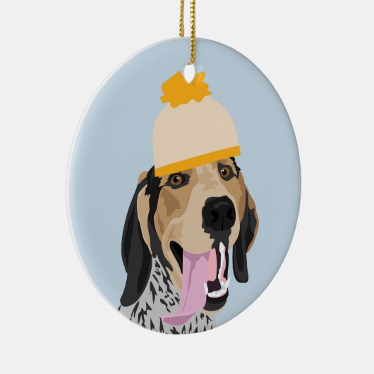 Mustard Pet Coonhound Ornament (Rechts)