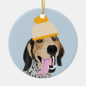 Mustard Pet Coonhound Ornament (Voorkant)