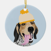 Mustard Pet Coonhound Ornament