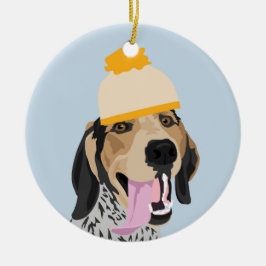 Mustard Pet Coonhound Ornament