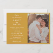 Mustard Photo Wedding  Invitation Kaart (Voorkant)