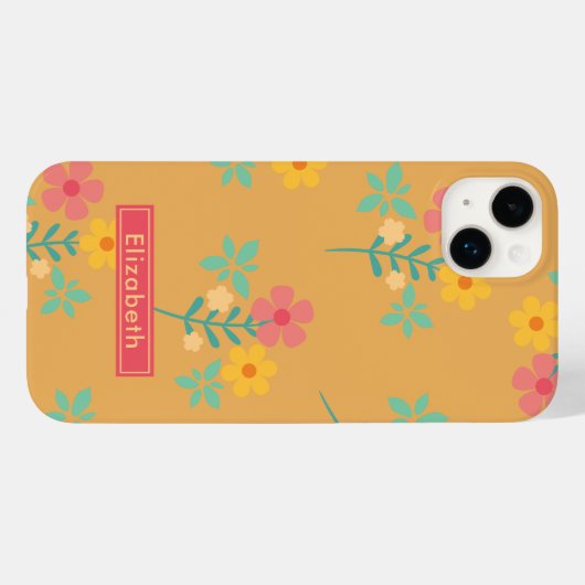 Mustard Retro Daisy Bouquet Case-Mate iPhone Case (Achterkant (horizontaal))