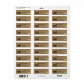 Mustard Saltbox House Editable Return Address Etiket (Full Sheet)