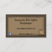 Mustard Saltbox House Rustic Kraft Visitekaartje (Achterkant)